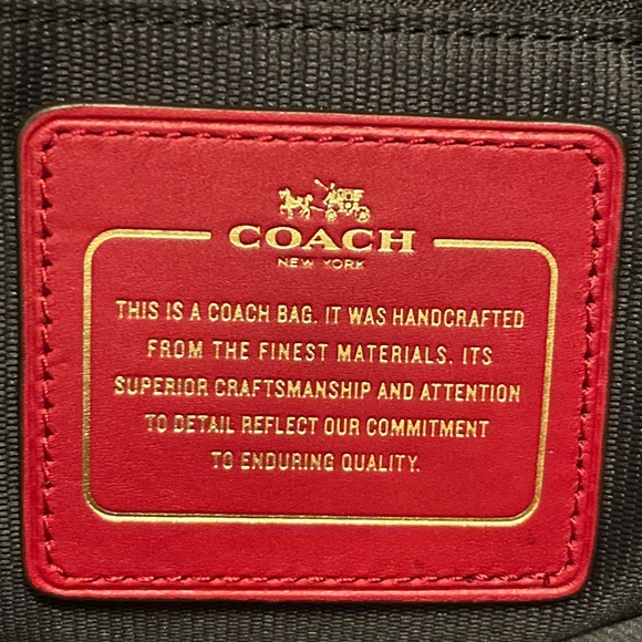 COACH Coach Gramercy Satchel Tophandle Leather Handbag Red GUC Style 33549 - Picture 9 of 16